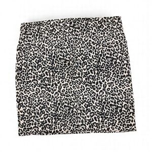 Active Basic Black and White Leopard Mini Skirt